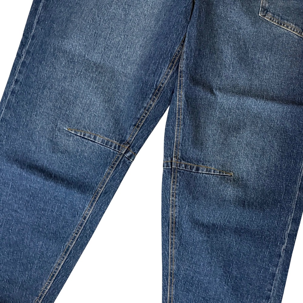New Frye Barrel Jean Women Size 8 Medium Wash High Rise Curved Wide Leg Denim - Picture 9 of 16